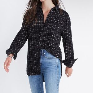 Madewell Oversized Ex-Boyfriend Shirt in Mayfair Foulard Button Down Size XS